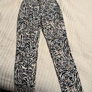 Lilly Pulitzer Black and White Zebra Print Pants